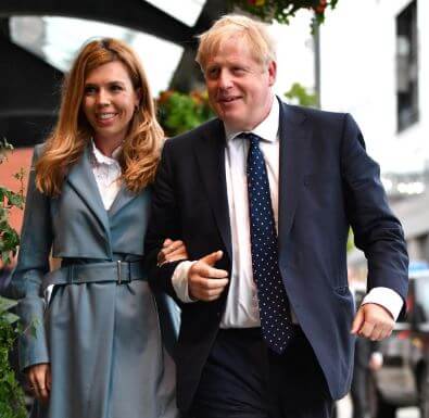 Boris with his fiancée Carrie